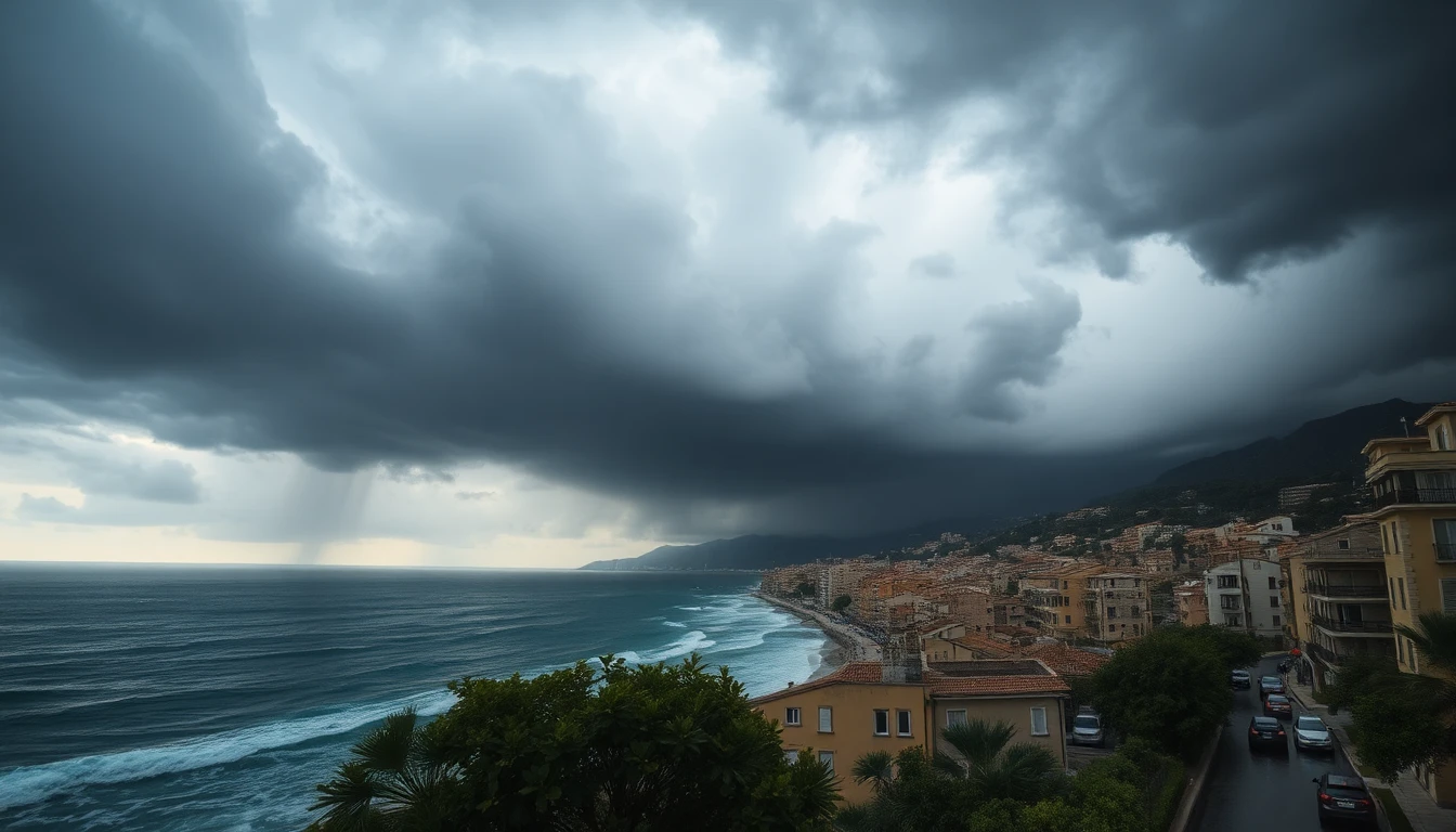 Realistic DANA storm scene