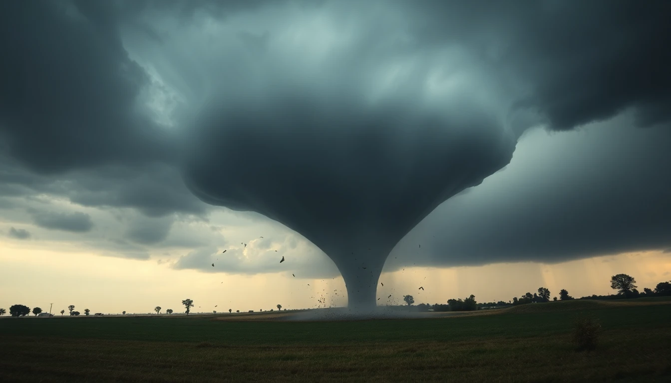 Realistic tornado touchdown
